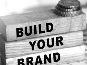 Black and White Building Blocks with Build Your Brand Phrase