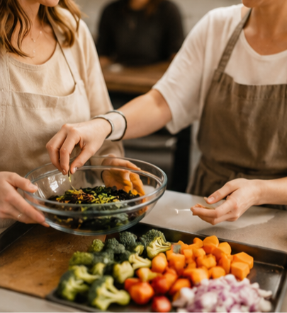 friends cooking