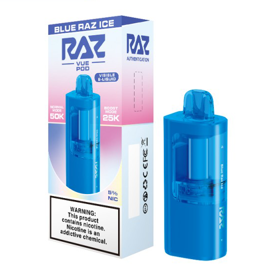 RAZ VUE Pod | Blue Raz Ice | ~50000 Puffs