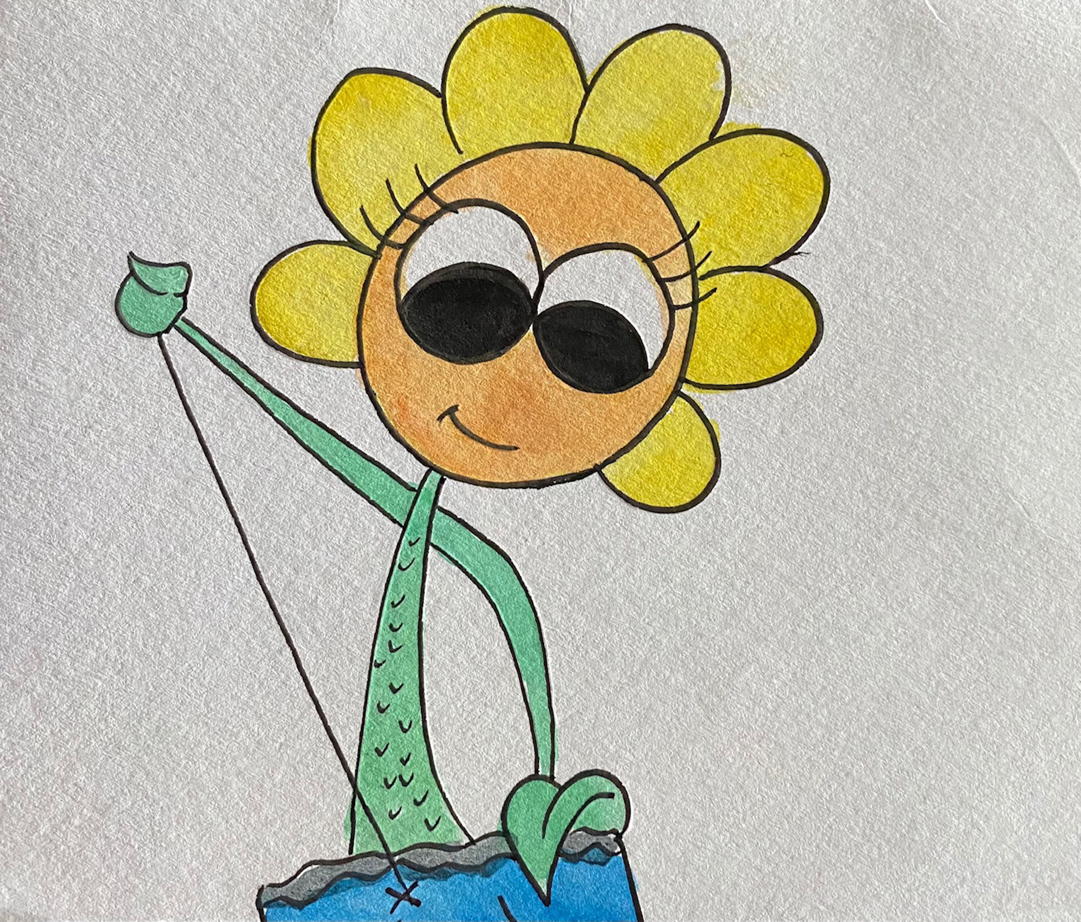 Cass Sewing Watercolor Original