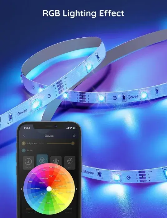 Miniatura: Govee H615A RGB LED pásek, 5m, synchronizace hudby, Wifi a Bluetooth, Alexa