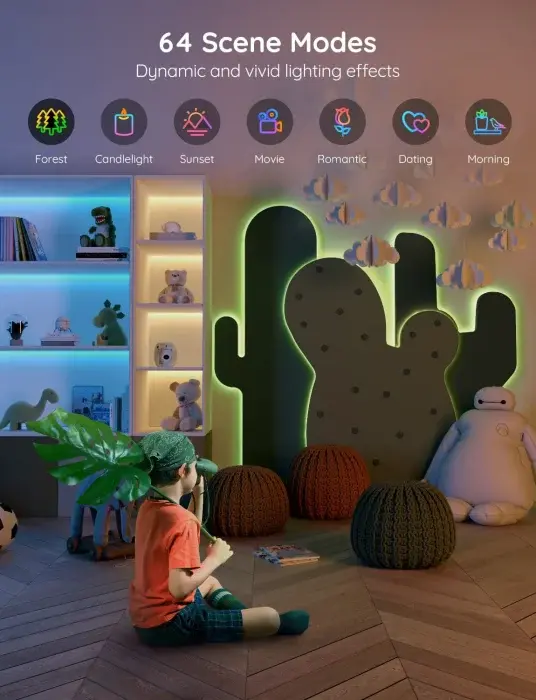 Miniatúra: Govee H615A RGB LED pásik, 5m, Synchronizácia hudby, Wifi a Bluetooth, Alexa, G