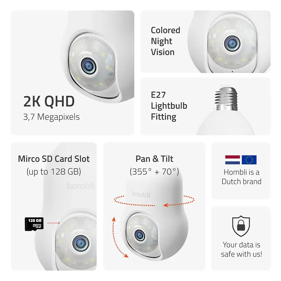 Miniatură: Hombli Bulb Cam 2K