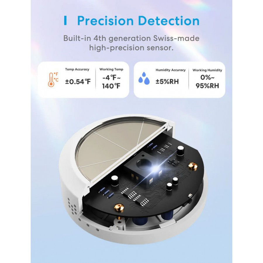 Miniatură: Senzor de temperatura si hub Meross Temperature and Humidity Sensor MS100FHK, Ho