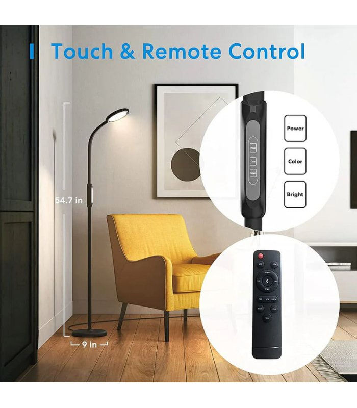 Indexkép: Lampa smart ambtientala pentru podea Meross MSL610HK, HomeKit, Wifi