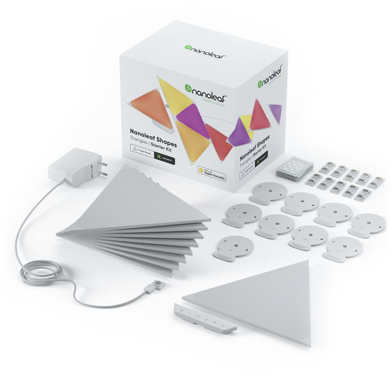 Miniatură: Kit de pornire Nanoleaf Shapes Triangles, 9 bucăți