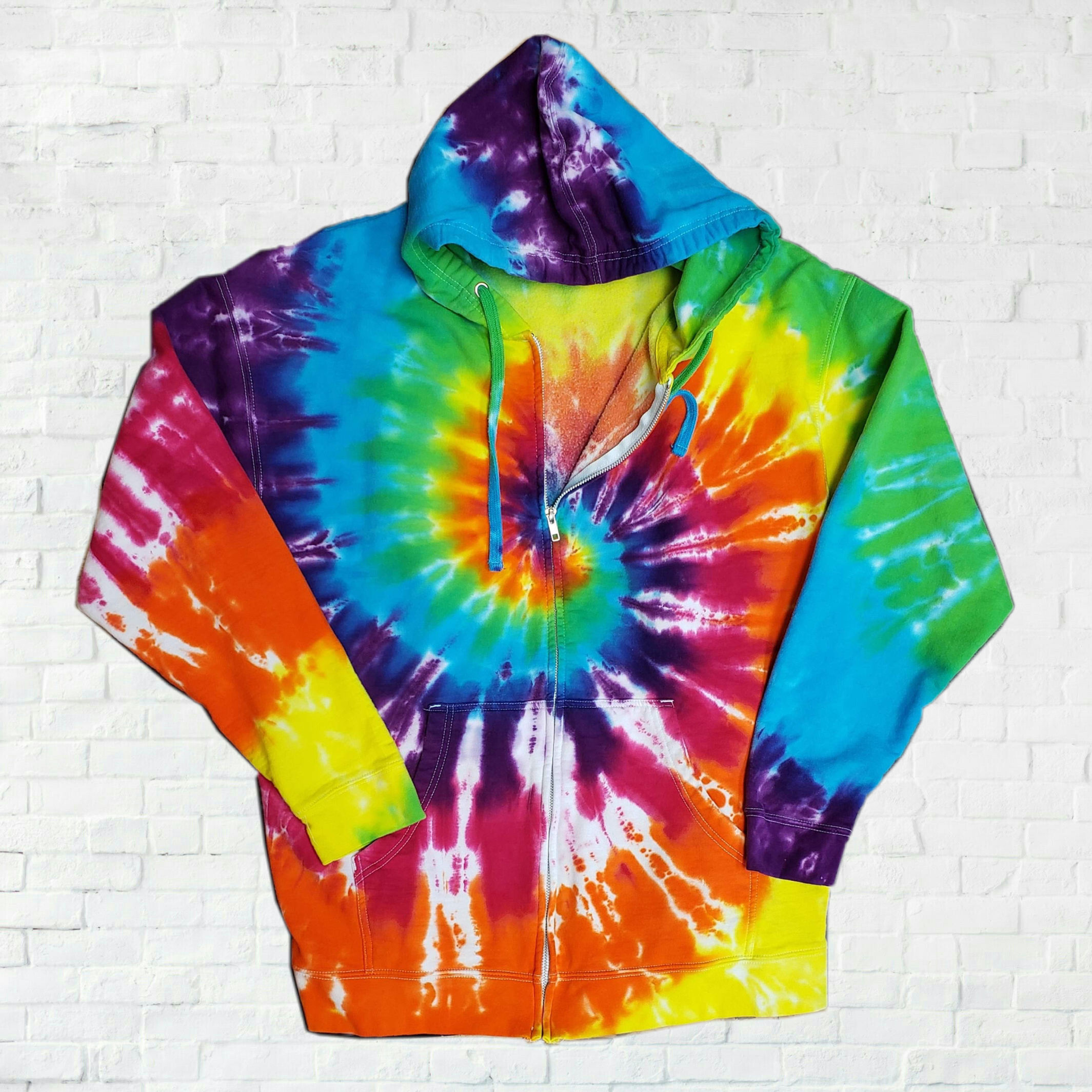 Rainbow Spiral Zip Hoodie