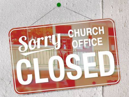 Church Business Office Closed