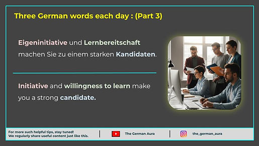 Instagram post - 3 German words every day