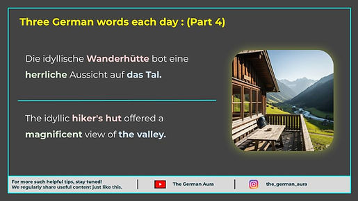 Instagram post - 3 German words every day
