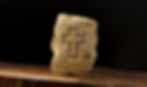 Latin Cross engraved on natural Jerusalem stone