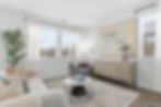 2-bedroom model living room