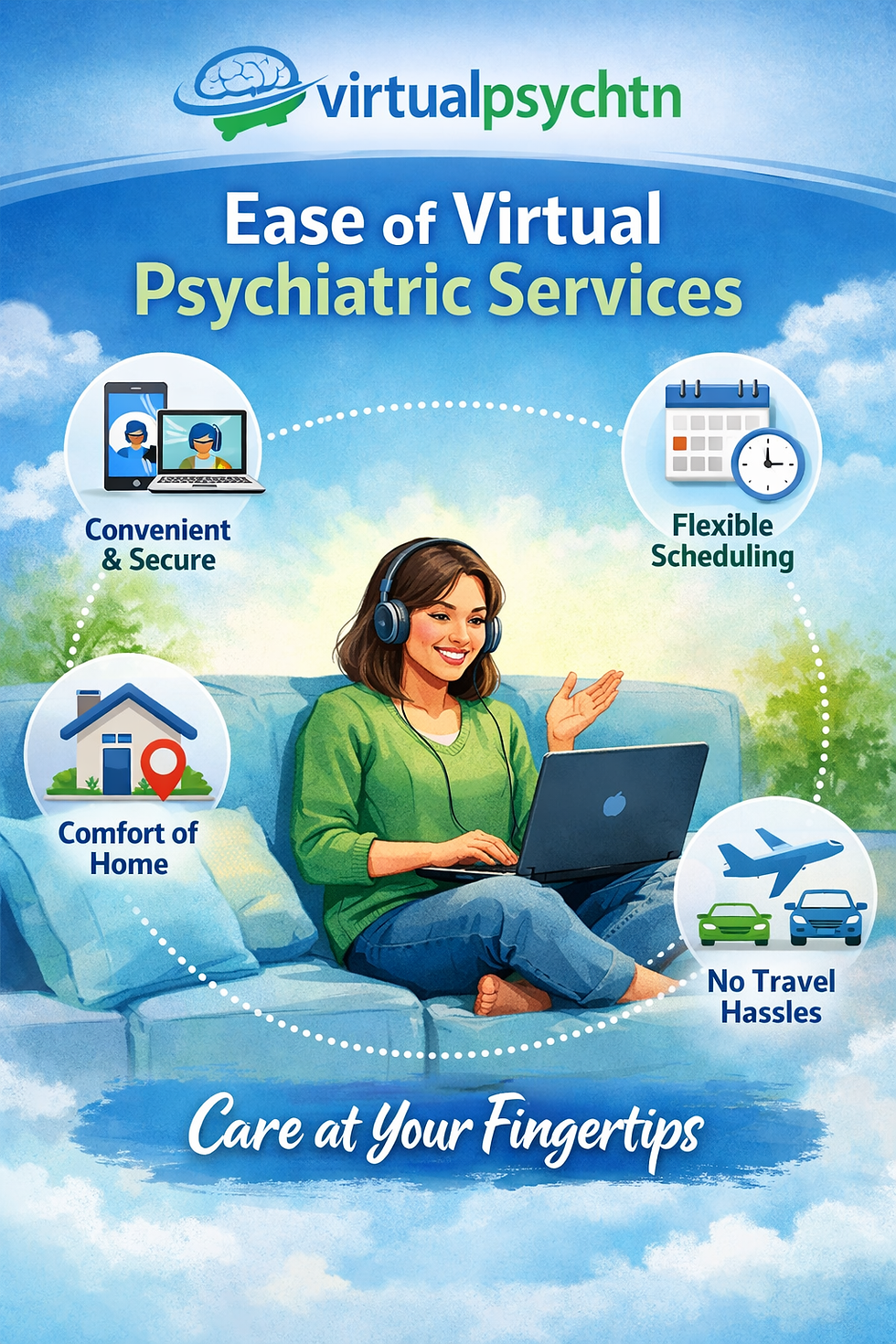 Ease of Virtual Psychiatric Services: Mental Health Care That Fits Your Life