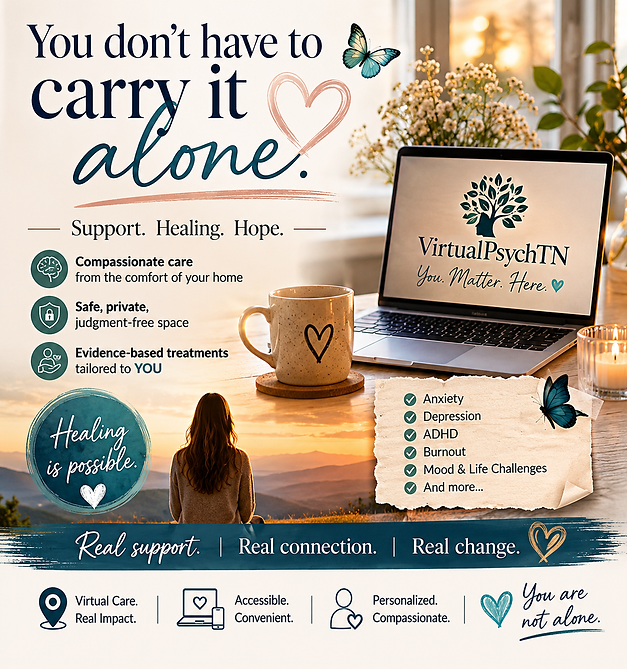 Healing doesn’t have to wait. Virtual care that meets you where you are—mind, body, and life.