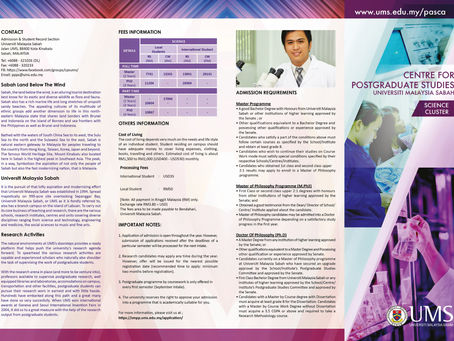 Brochure Design for Universiti Malaysia Sabah (UMS)