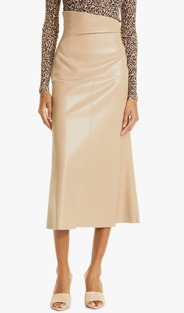 NANUSHKA FAUX LEATHER SKIRT