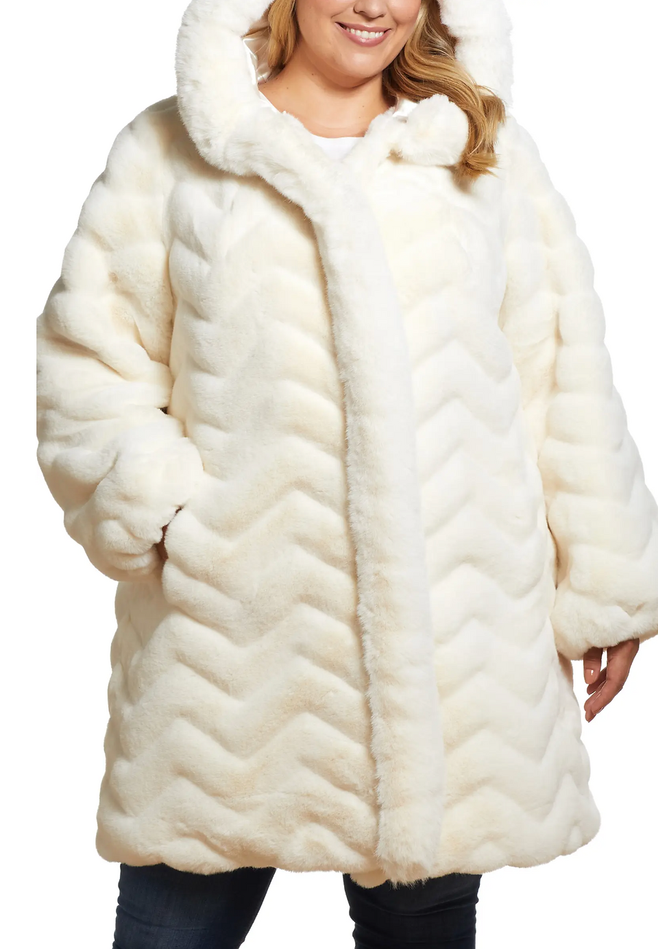 Gallery Hooded Faux Fur Jacket