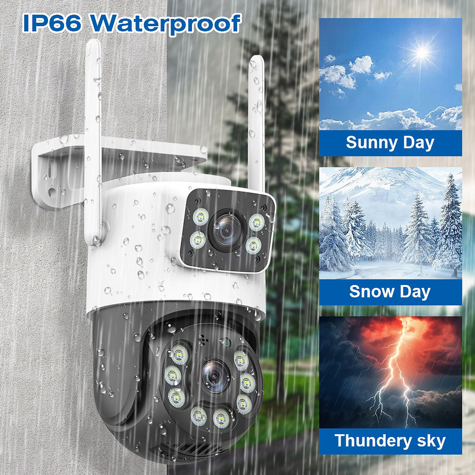 Miniatura: 4K 8MP WiFi Surveillance Camera, Dual Lens, 4X Digital Zoom, AI Human Detect, ON