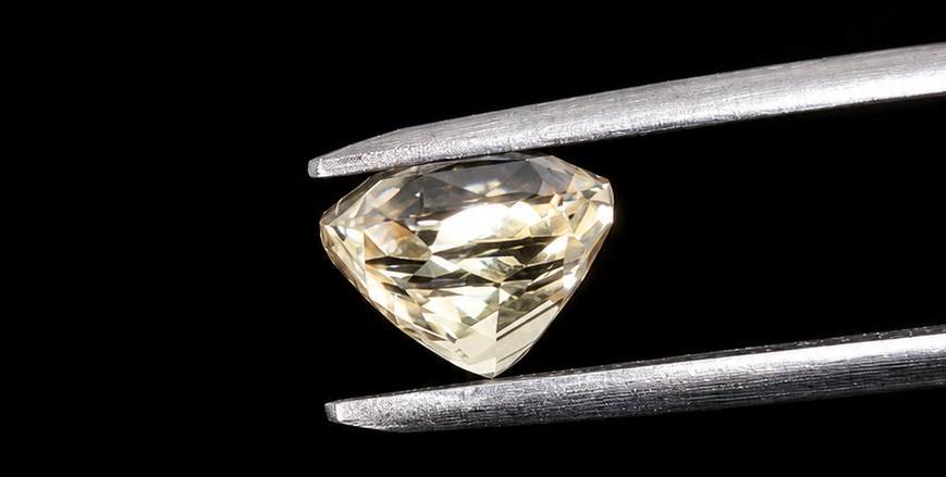 3.057 ct certified natural yellow sapphire, GLA report 63609-1