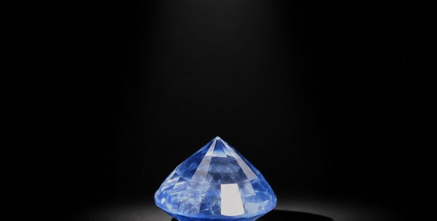 5.545 ct certified natural blue sapphire, GLA report 63605-1
