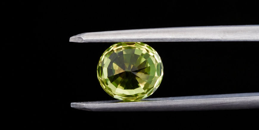 2.492 ct certified natural yellowish-green chrysoberyl, GLA report 63615-1