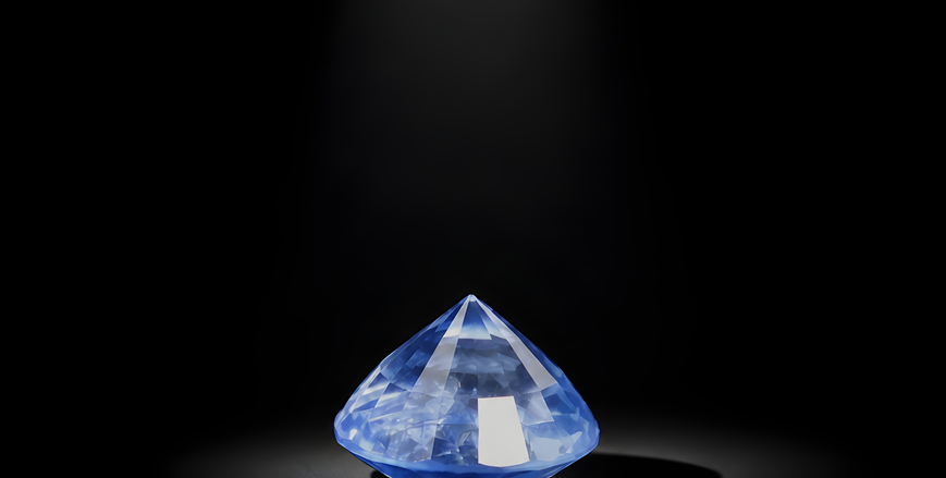 5.545 ct certified natural blue sapphire, GLA report 63605-1