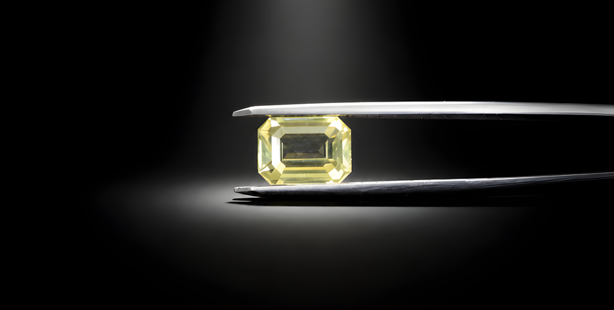 3.066 ct certified natural greenish-yellow chrysoberyl, GLA report 63614-1