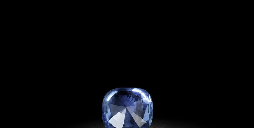 1.644 ct certified natural blue sapphire, GLA report 63608-1