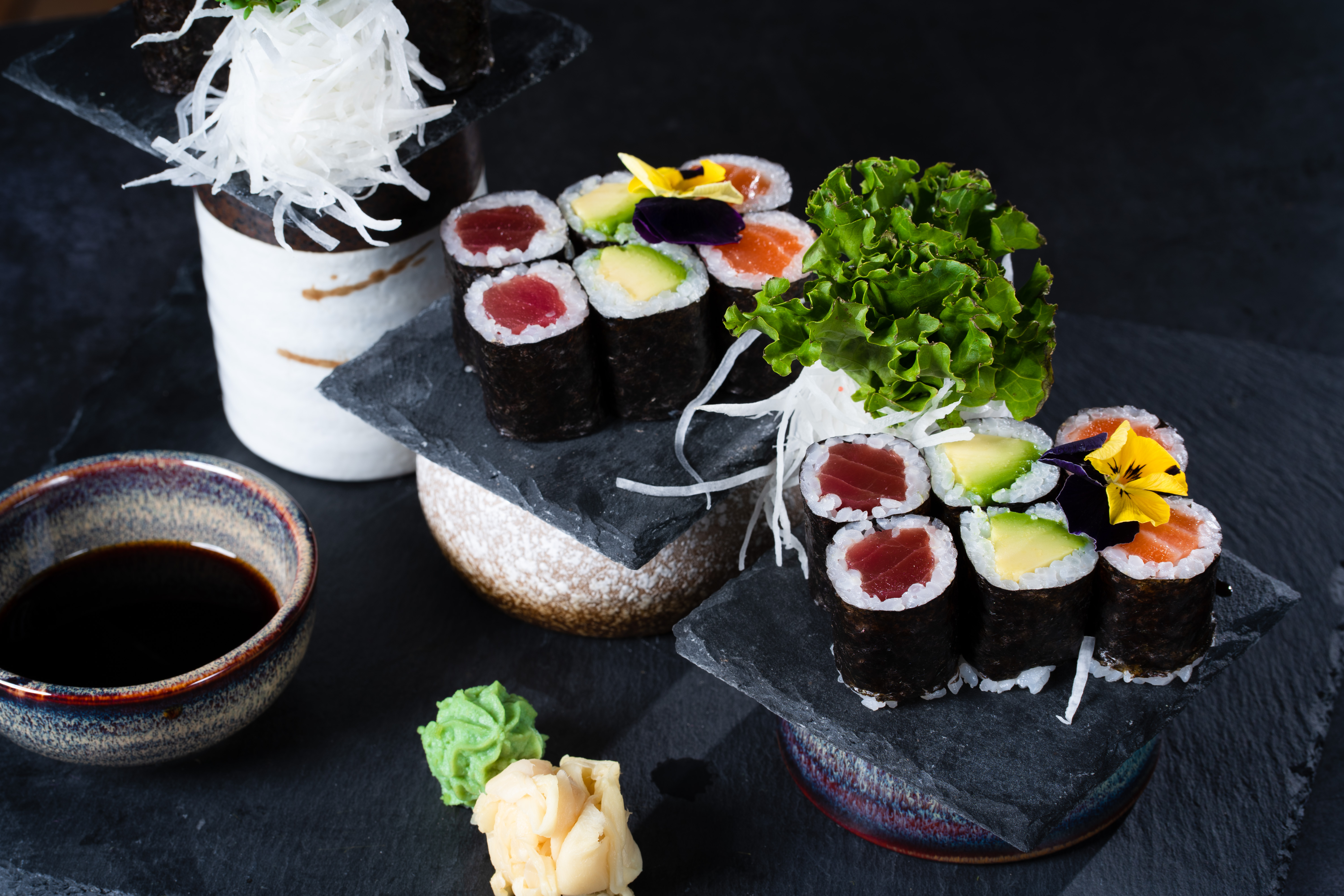 Arranged Food and Objects