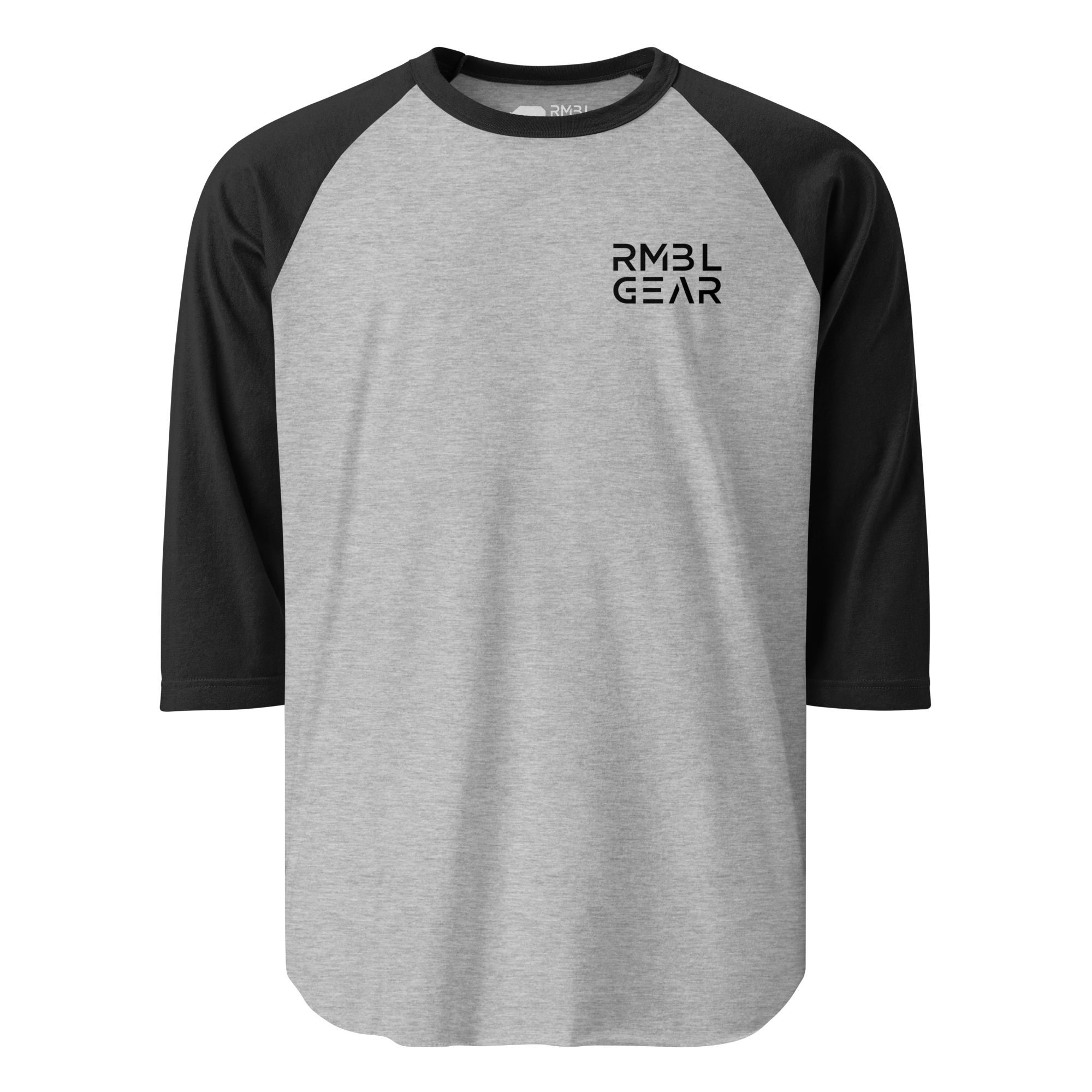 Black RMBL Logo Gear Baseball Tee