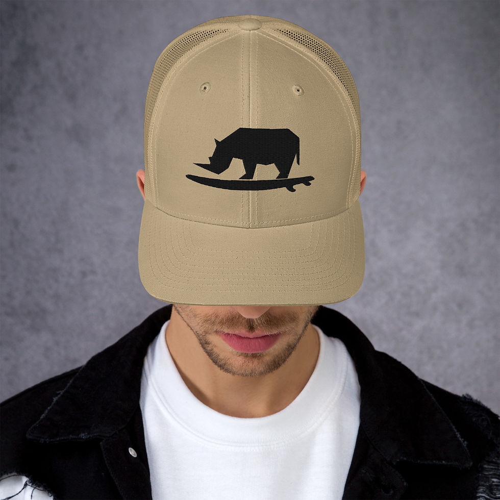 Thumbnail: Black Rhinobunga Trucker Hat