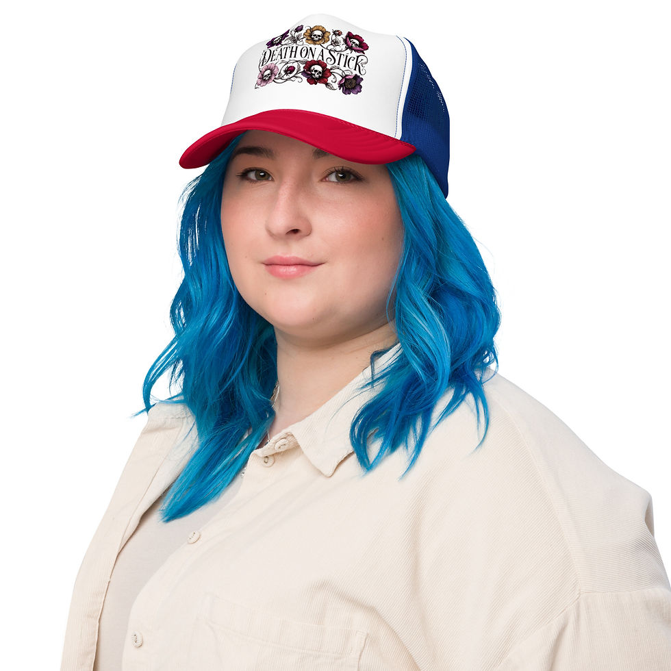 Thumbnail: SKULL FLOWERS Foam trucker hat