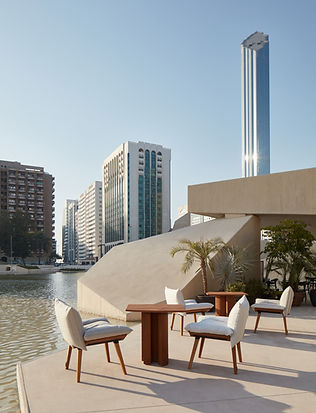 Matteo Brioni TerraTon Floor structured Panna at Erth restaurant in Abu Dhabi by Bone Studio photo by Oculis Project