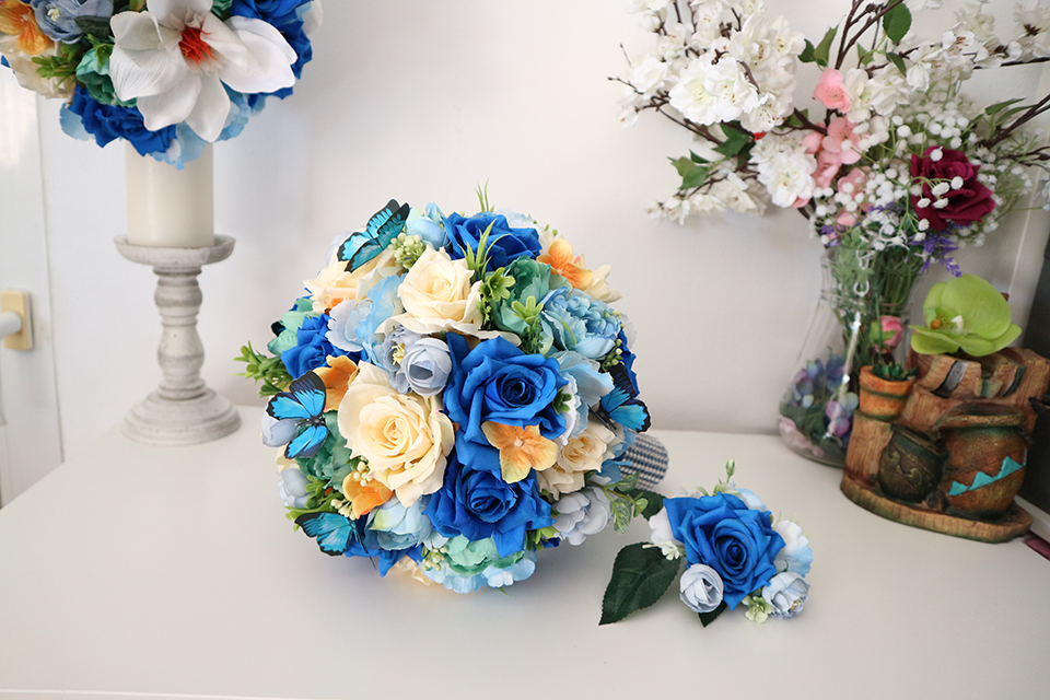 Miniatură: Buchet mediu cu flori artificiale - Model 35