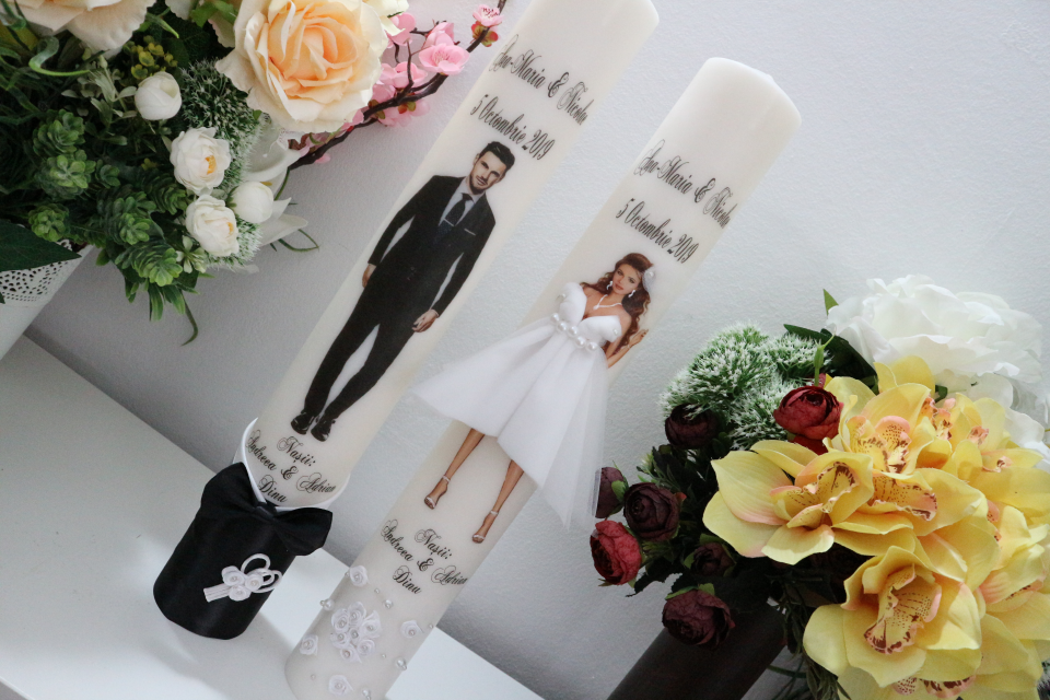 Miniatură: Lumanari de nunta 3D - Model 10