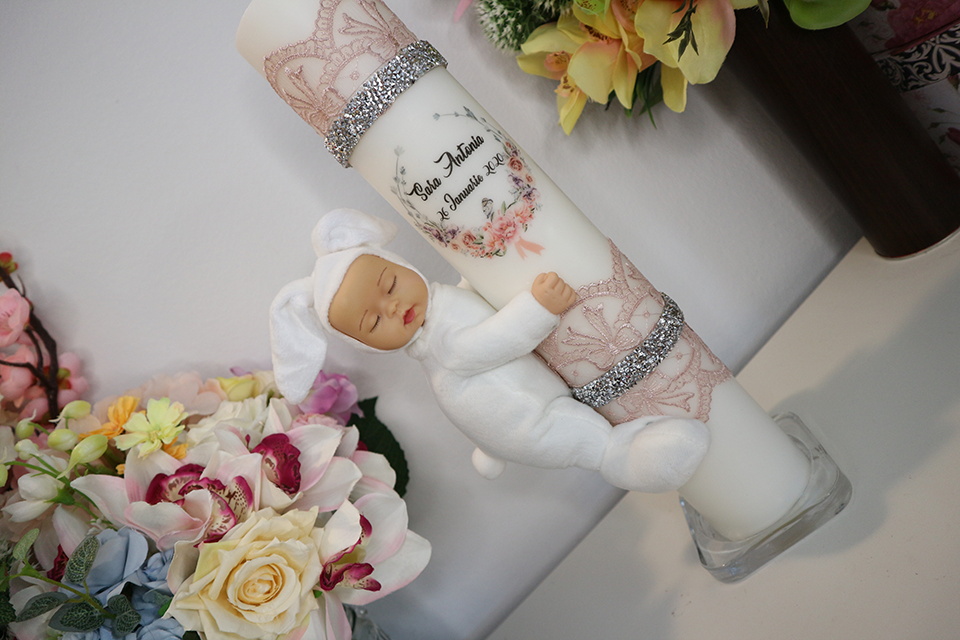 Miniatură: Lumanare de botez cu plus - Model 3