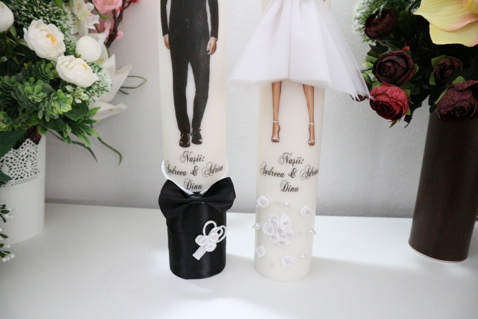 Miniatură: Lumanari de nunta 3D - Model 10