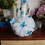 Miniatură: Lumanare de botez cu tulle - Model 4