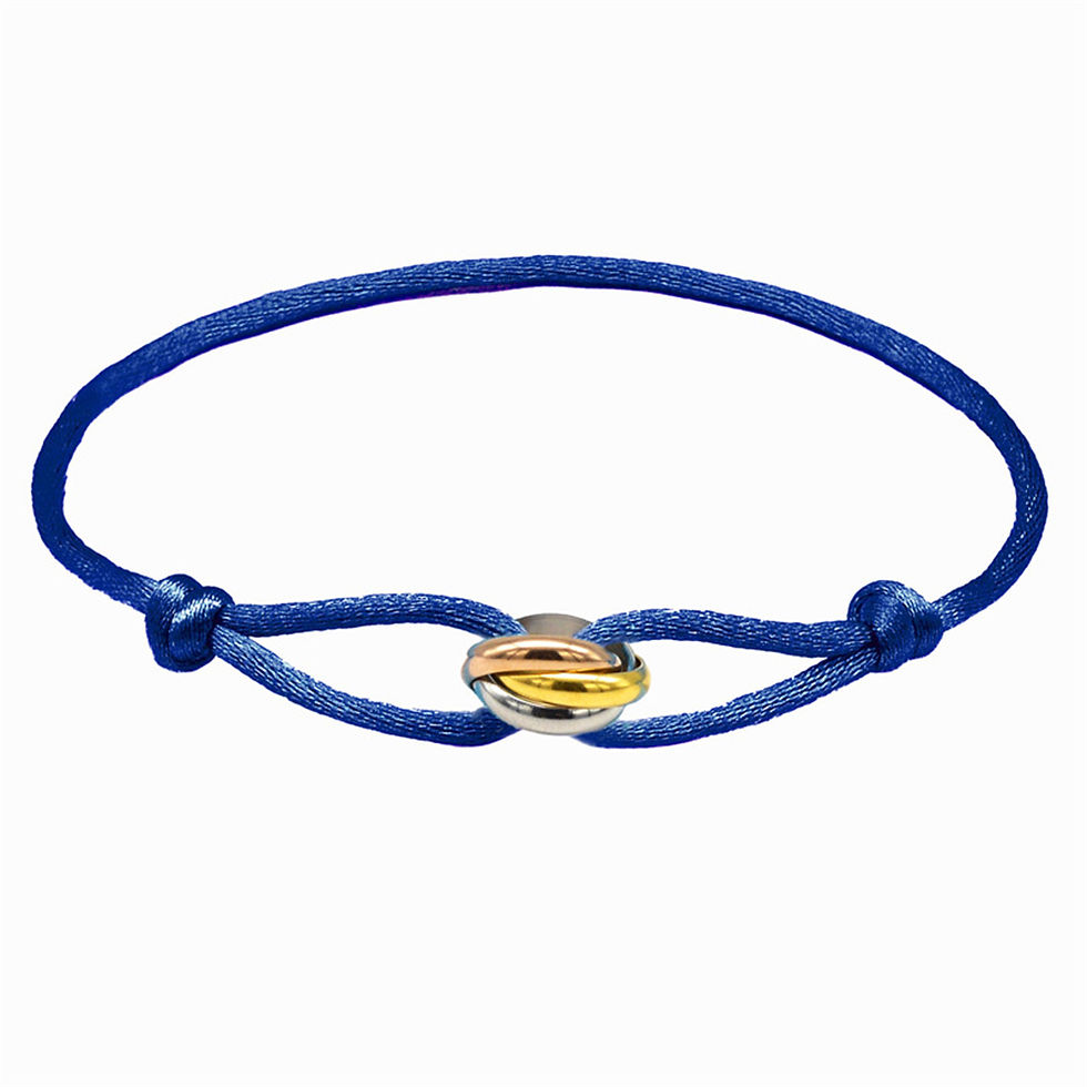 Thumbnail: Luxury Unisex Bracelet 3 Metal Buckle Hand Chain Adjustable Men's Rope Bracelet 