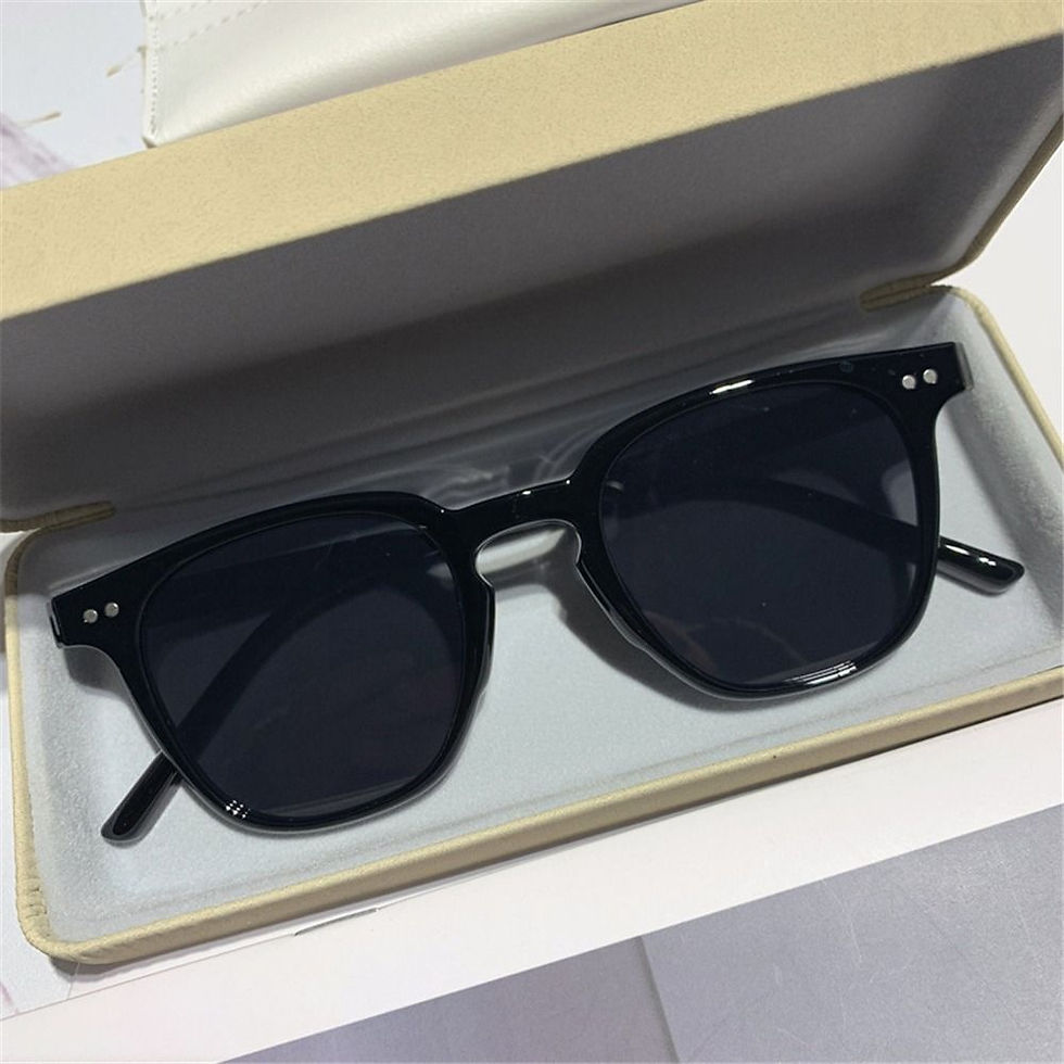 Thumbnail: Vintage Square Sunglasses Women's Fashion Oversized Sunglasses Men Shades Black 