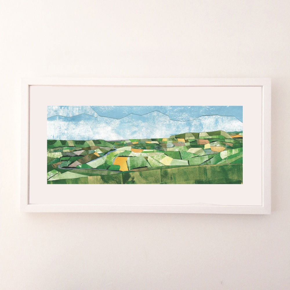 Collage of Glynde and Mount Caburn