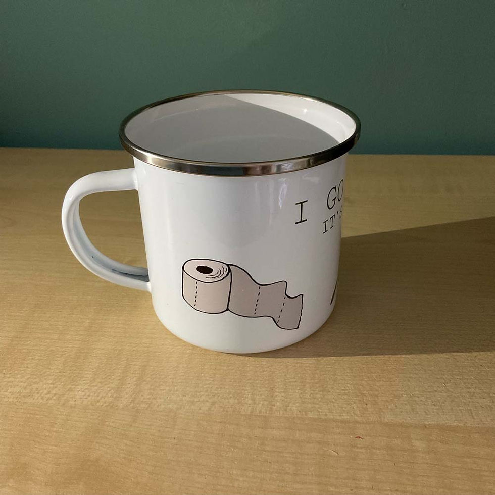 Thumbnail: Mug (enamel): I go camping