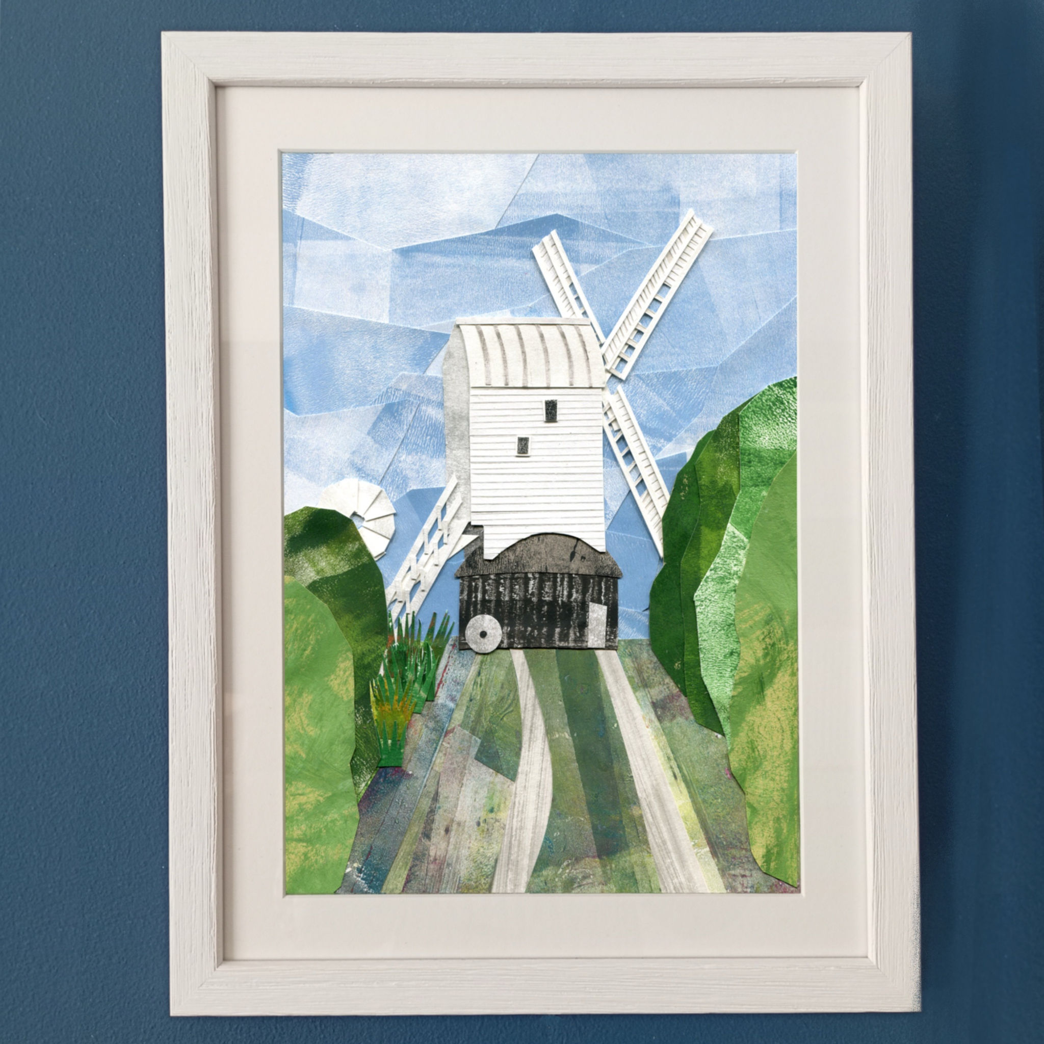 collage of windmill in Clayton by Ruth Waters