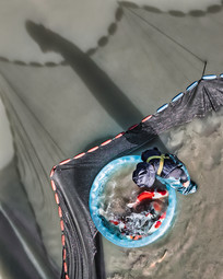 Mr. Scarecrow worked all summer protecting a now empty Yagenji koi mud pond