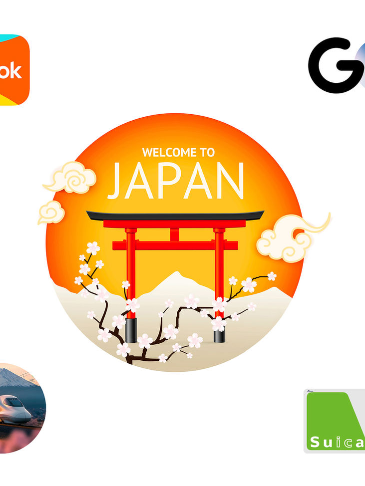 Welcome to Japan travel app graphic