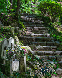 One of many pathways to walk at Mitaki-dera Temple