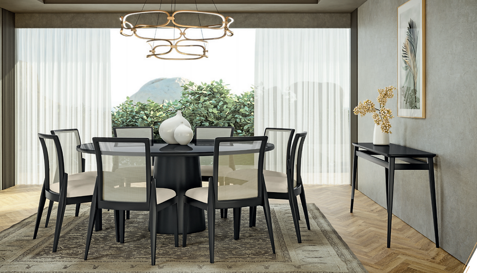 Miniatura: Conjunto Mesa Cone 1,30m 5 Cadeiras Maya