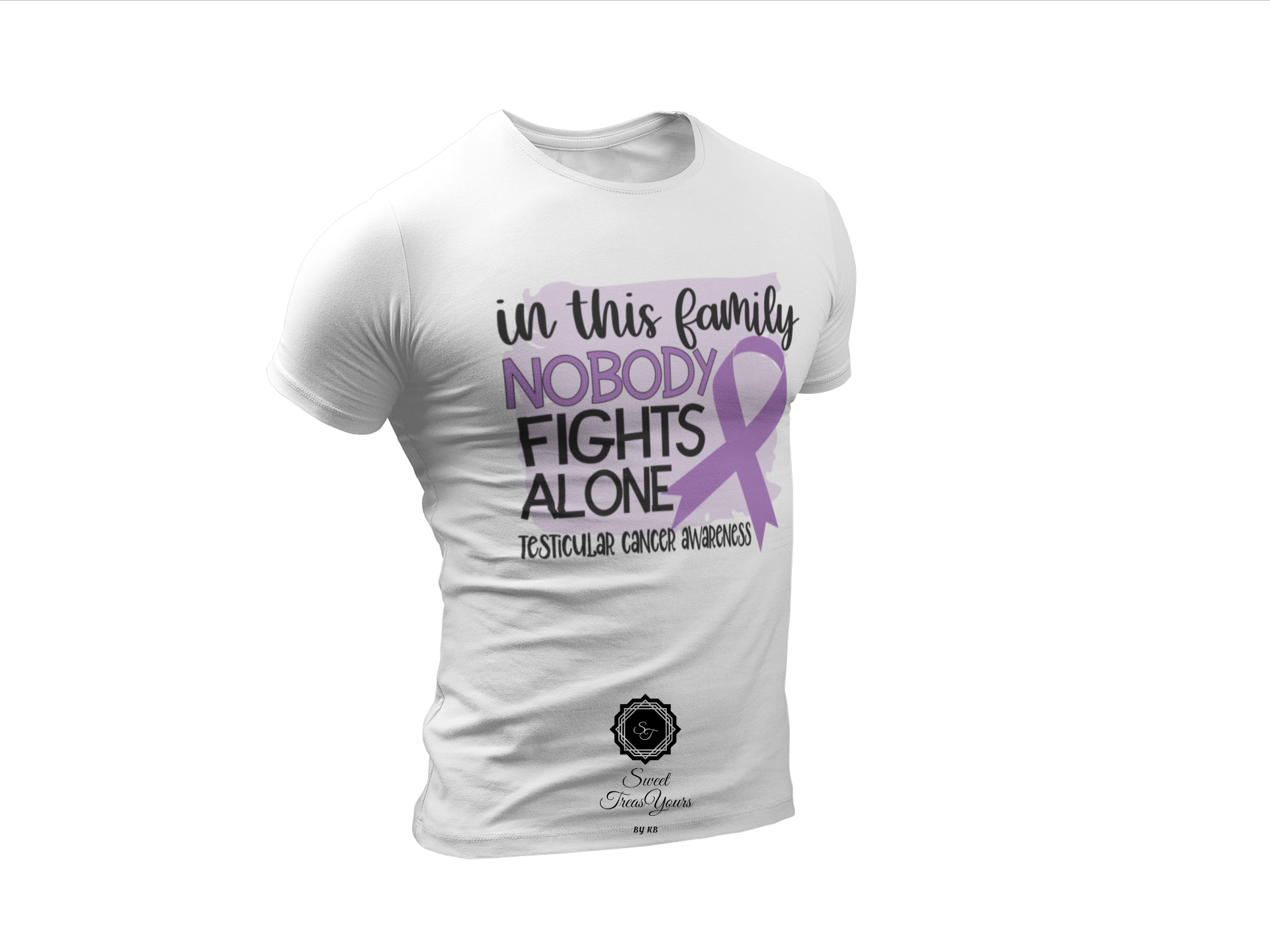 In This Family Nobody Fights Alone Testicular Cancer Awareness Sublimated Shirt