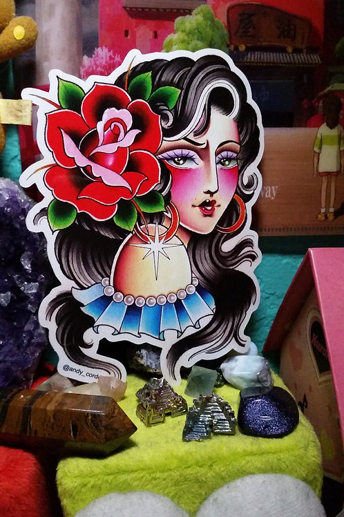 Rosa Sticker by Andy Cordero