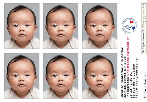 photos d'identité bébé normes françaises